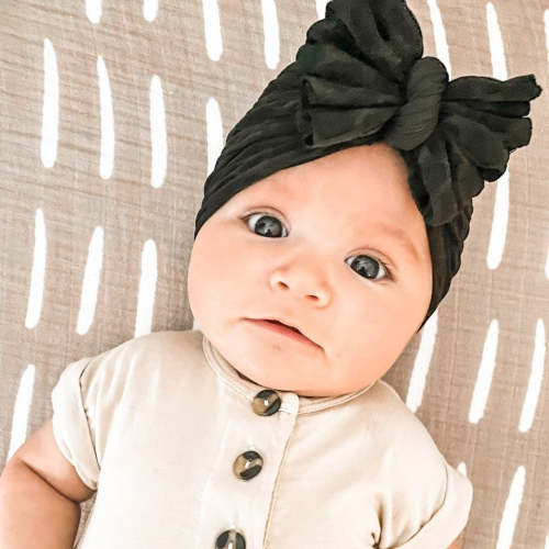 Eve | Jet Black | Honeycomb Headwrap – Bunny Knots