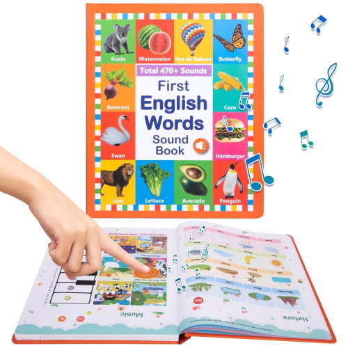 15 in 1 Talking Sound Books, 470+ Words Learning & Education Kids Toys, Interactive Electronic Audio Books for Boys and Girls Gifts