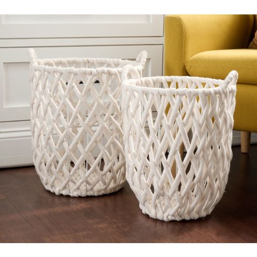 Home Reflections Set of 2 Nesting Rope Baskets