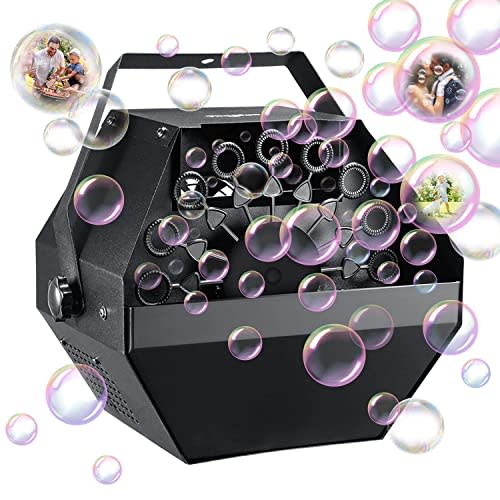 Theefun Bubble Machine: 750ML Metal Automatic Bubble Maker, Portable Professional Bubble Blower Operated by Plug-in Big Bubble Machine for Parties Stages Weddings Indoor and Outdoor Use