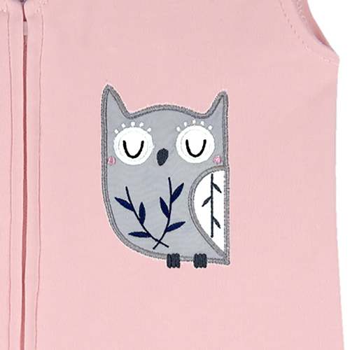 Lambs & Ivy Forever Friends White/Pink/Gray Woodland Fox/Owl 4-Piece Nursery Crib Baby Bedding Set