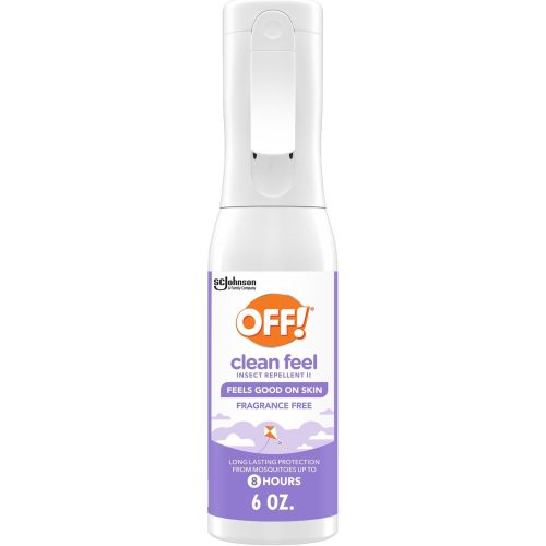 OFF! Clean Feel Insect Repellent Misting Spray, Fragrance-Free Picaridin Bug Spray for Lasting DEET-Free Protection from Mosquitoes and Ticks, 6 oz