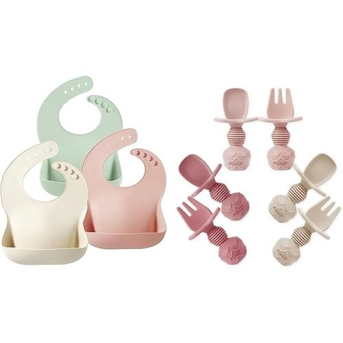 PandaEar Baby Bibs & Baby Spoons and Fork