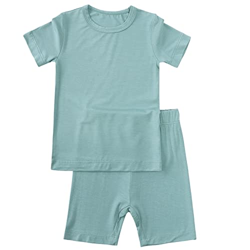 Aablexema Unisex Toddler Short Summer Pajamas Set Rayon of Bamboo