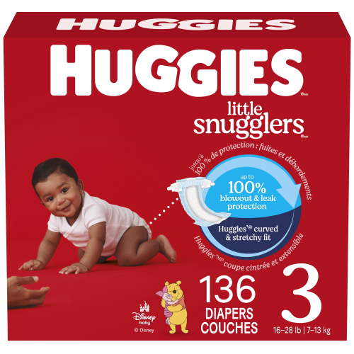 Huggies Little Snugglers Baby Diapers, Mega Colossal Pack, Size NB-5, Count 144-104, Sizes: N-5 | 144-104 Count - Walmart.ca