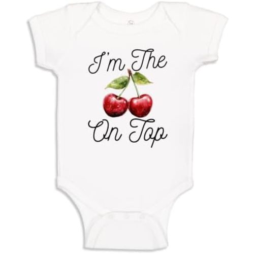 I'm The Cherry On Top Cherry Baby Bodysuit One Piece Or Toddler Shirt Cute Fruit Baby Clothes