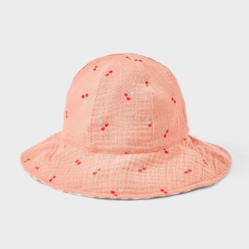 Baby Girls' Cherries Reversible Sunhat - Cloud Island™ 6-12M