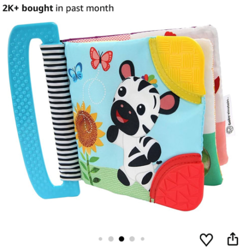 Baby Einstein Curious Explorers Teether Book Take-Along Toy, Ages Newborn +, Multicolored