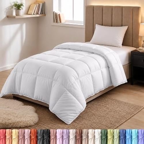 Utopia Bedding Duvet Insert, Twin Comforter 64 x 88 Inches, White