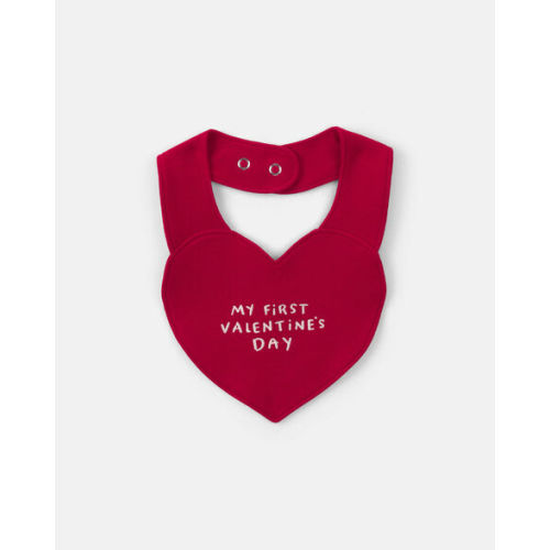 Baby 'My First Valentine's Day' Cotton Bib - Red | Carter's