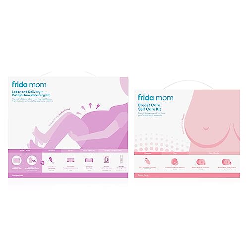 Frida Mom Labor and Delivery + Postpartum Recovery Kit + Breast Care Self Care Kit