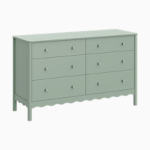 babyletto Swell 6-Drawer Assembled Dresser - Light Sage