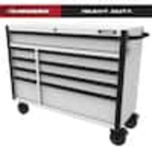 Husky Heavy-Duty 52 in. 9-Drawer Matte White Rolling Tool Cabinet H52TR9HDV4WHT