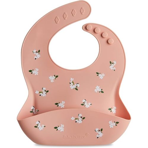 Loulou Lollipop Soft, Waterproof Silicone Feeding Bib for Babies and Toddlers