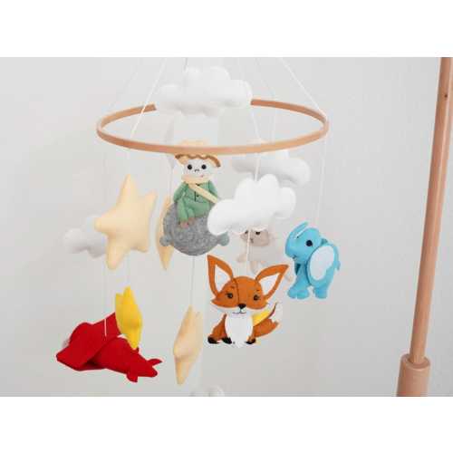 Little Prince Baby Mobile: Handmade Felt Nursery Decor