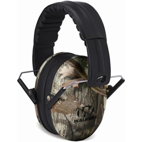 Walker's Low Profile Lightweight Padded Headband Adjustable Folding Noise-Reducing Hearing Protection Earmuffs