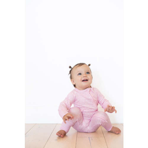 PINK + WHITE MINI HEARTS | ZIPPER ONE PIECE