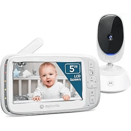Motorola Nursery No WiFi Video Baby Monitor with Camera and Audio, 5” Screen, Remote Pan-Tilt-Zoom, Night Vision, 2-Way Talk, Long Battery Life, 1000ft Range, Temperature Sensor, Lullabies - VM75