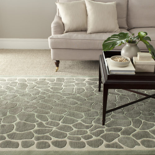 Martha Stewart Arusha 5 x 8 (ft) Tufted Synthetic Grassland Green Rectangular Indoor Abstract Farmhouse/Cottage Spot Clean Only Area rug