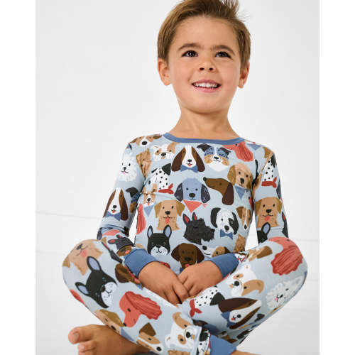 Gray Puppy Parade Two-Piece Pajama Set – Little Sleepies