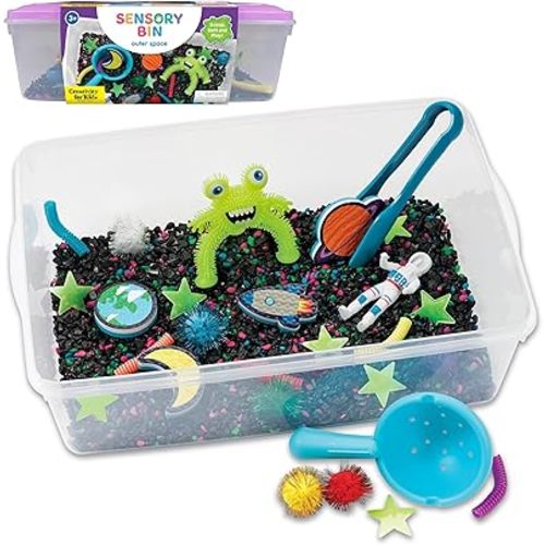 Creativity for Kids Sensory Bin: Outer Space Toys - Preschool and Toddler Sensory Toys, Kids Gifts for Boys and Girls (Ages 3+)