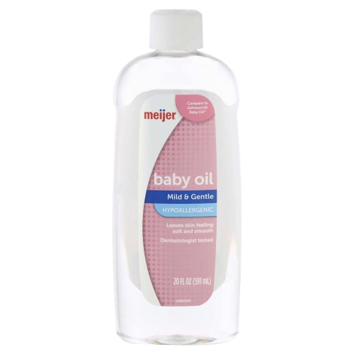 Meijer Mild and Gentle Hypoallergenic Baby Oil, 20 oz