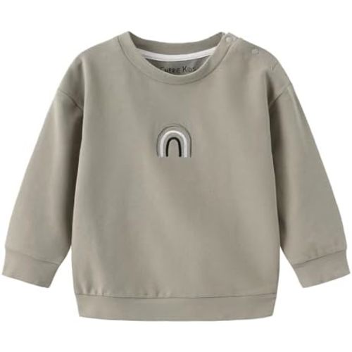 Organic Cotton Soft 0-5T Newborn Baby Toddler Outfits Sweatshirt for Boys and Girls Unisex Long Sleeve