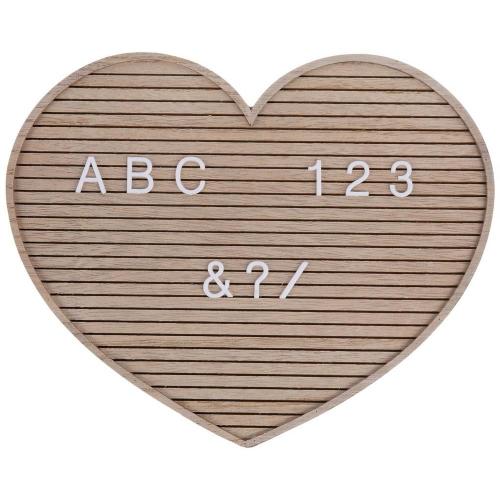 Heart Wood Letter Board