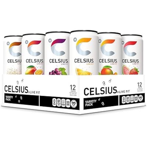 CELSIUS Assorted Flavors Official Variety Pack, Functional Essential Energy Drinks, 12 Fl Oz (Pack of 12)