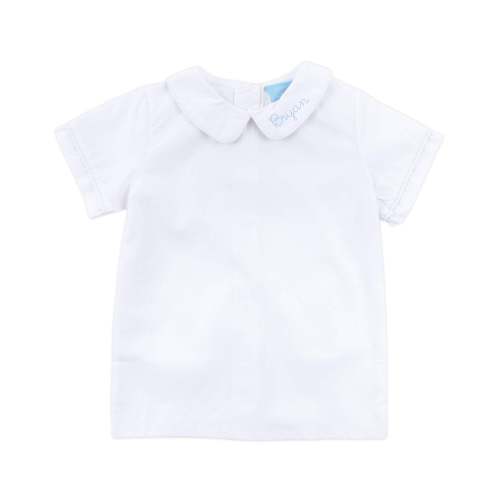 Boys White Short Sleeve Undershirt