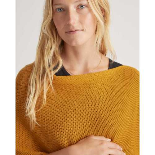 Lightweight Cotton Cashmere Nursing Shawl in Amber