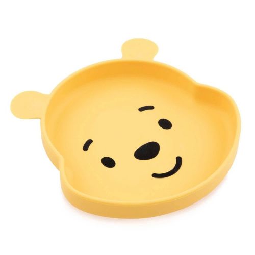 Bumkins Disney Silicone Grip Dish Dining Bowl - Winnie the Pooh: Pattern - Farm Animals, Service For 1, Round Shape