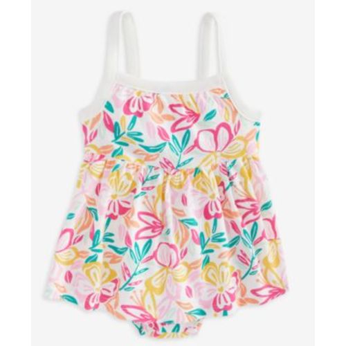 Baby Girls Tropical Floral-Print Sunsuit, Exclusively at Macy's