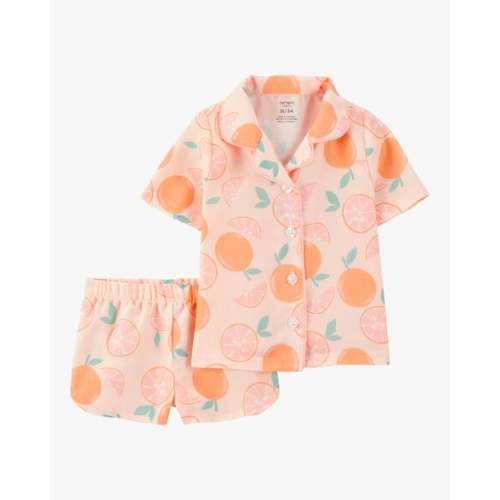 Toddler Girl Orange Print 2-Piece Pajamas - Pink - Carter's | Carter's