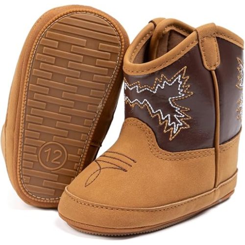 Miamooi Infant Baby Boys Girls Booties Newborn Cozy Fleece Warm Winter Boots Toddler Non-Slip Lace Up First Walking Shoes