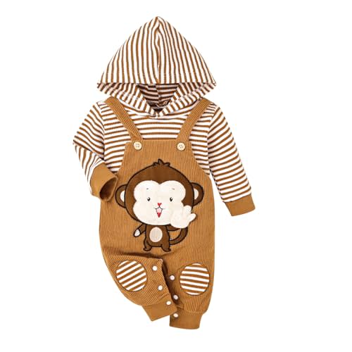 Baby Boy Girl Clothes Long Sleeve Outfits Fall/Winter Baby Romper Ribbed Hoodie Clothing