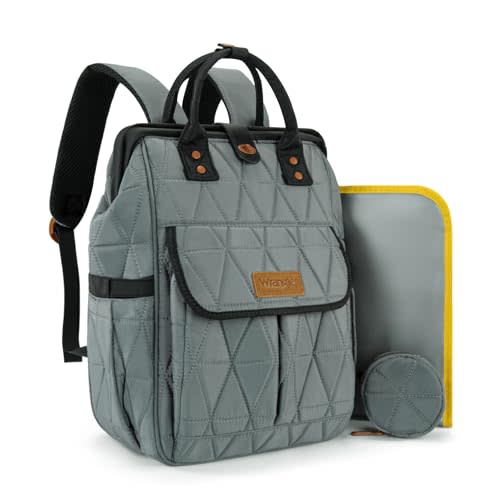 Montana West Wrangler Diaper Bag Backpack Baby Essentials Bag Quilted Travel Backpacks with Insulated Pockets, Portable Changing Pad, Stroller Straps, Pacifier Case