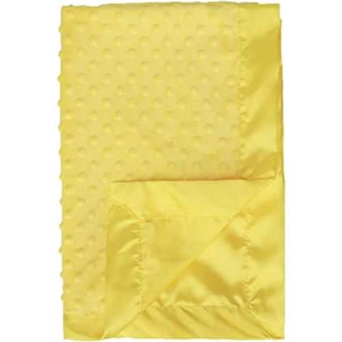 Pro Goleem Baby Soft Minky Polyester Blanket with Satin Backing Baby Gifts for Boys and Girls Pet Blanket for Dogs/Cats/Puppies (Yellow, 30’’ x 40’’)
