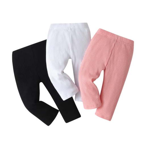 Infant Baby Girl 3 Pack Solid Pants and Casual Leggings Black & Pink & White 6-9 Months