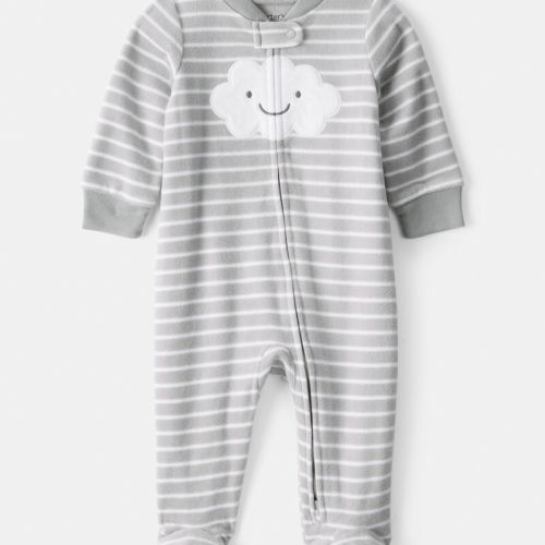 Grey Baby Cloud Print Loose Fit Sleeper - Grey | Carter’s Oshkosh Canada