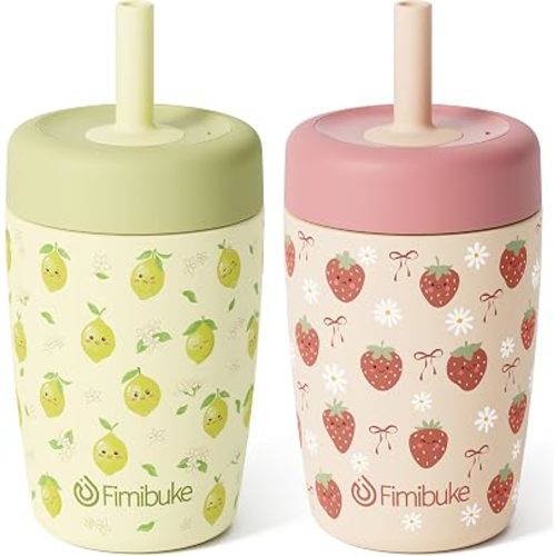 Fimibuke Toddler Cups Spill Proof, 12 OZ Sippy Cup for Toddler Water Bottle