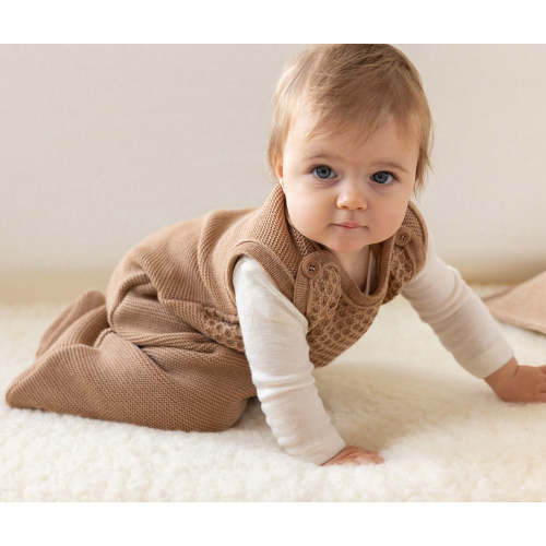 DISANA Knitted Organic Merino Wool Sleeveless Sleeping Bag for Baby – Danish Woolen Delight