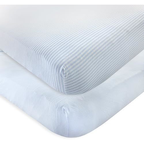 Touched by Nature Organic Cotton Crib Sheet, Powder Blue, One Size