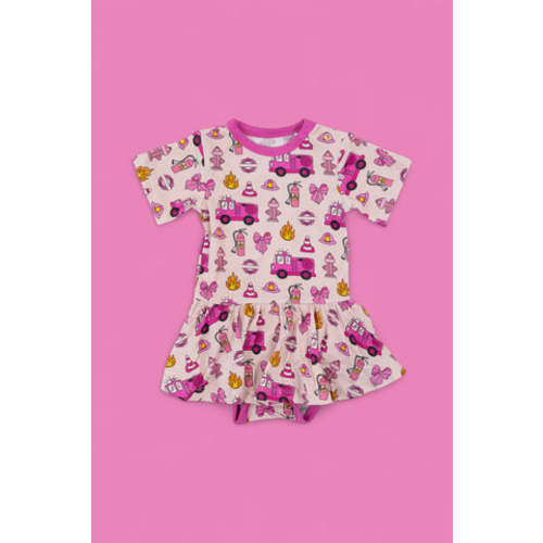 BLAZING BOWS AND HYDRANTS DREAM BODYSUIT DRESS – DREAM BIG LITTLE CO
