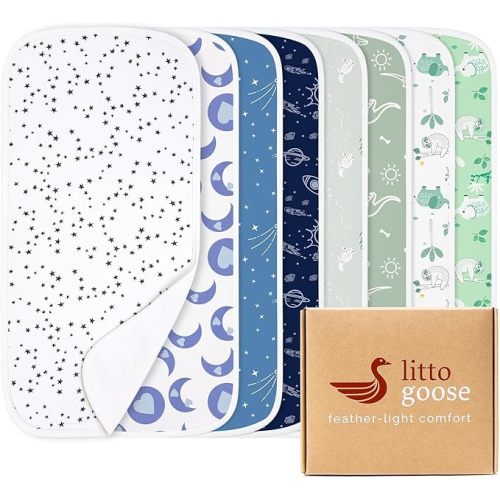 Premium 8-Pack Waterproof Baby Burp Cloths, Extra Large 13"X26" Soft Absorbent Burping Clothes for Newborns and Infants, Baby Shower Boys Girls