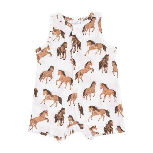 Muslin Sleeveless Shortie, Horses