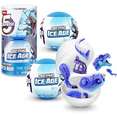 5 Surprise Dino Strike Ice Age (2PK) by ZURU UNbox Surprise Dinosaurs, Trucks,Helicopters, Slime and More