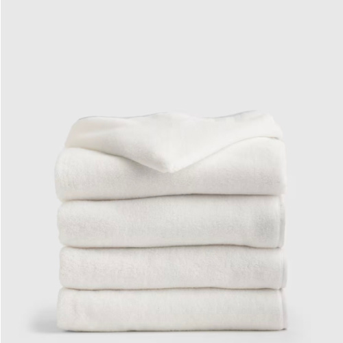Organic Turkish Cotton Kids Hooded Towel Set 4-Pack in White