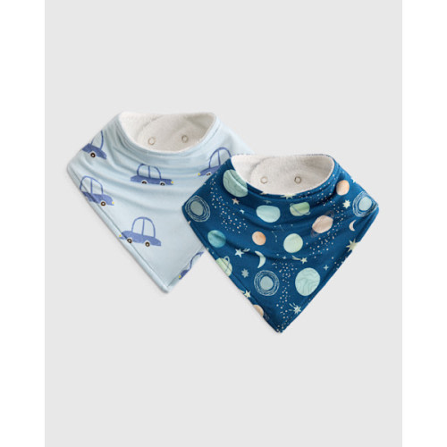 Baby Bamboo Bib (2-Pack) in Banana Cream