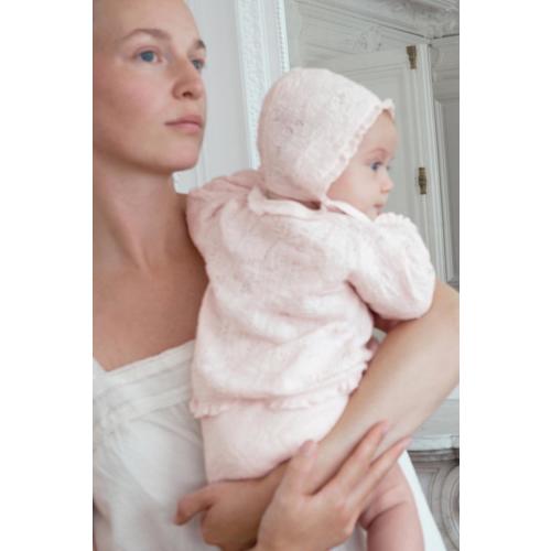 COTTON AND SILK KNIT BONNET - Pastel pink | ZARA United States